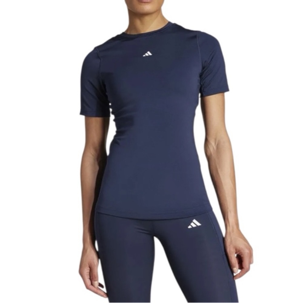 adidas Navy Short Sleeve Athletic Tee size S